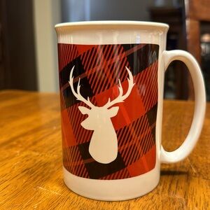 NWOT Orca coatings 16oz. Plaid deer mug.